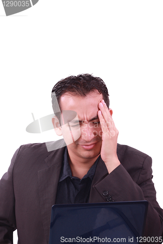 Image of A puzzled young guy, closeup 