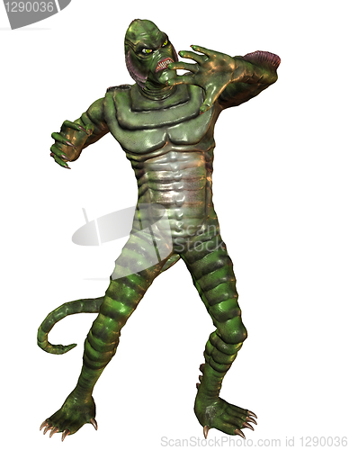 Image of Reptilian monster with Repelling gesture