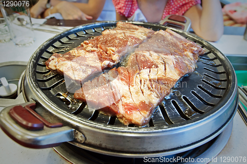 Image of Raw Meat on Grill