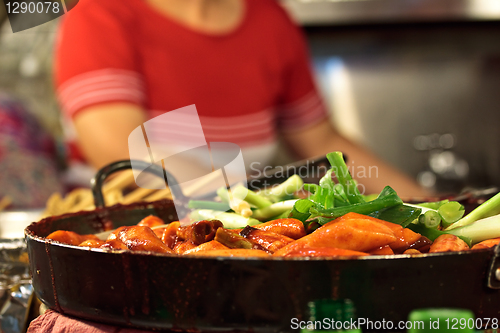 Image of Cooking tteokbokki (korean traditional dish)