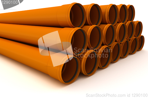 Image of Stack of pipes