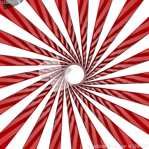 Image of White and red twirl