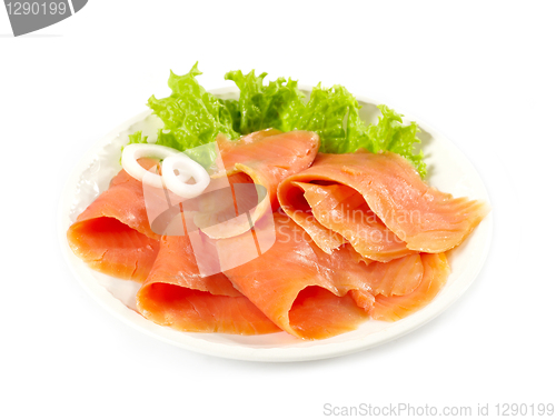 Image of smoked salmon slices