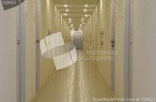 Image of Empty corridor with doors