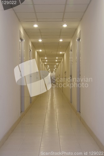 Image of Empty corridor with doors