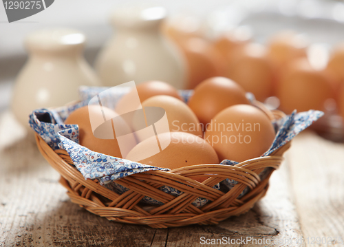 Image of fresh brown eggs