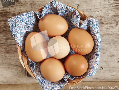 Image of fresh brown eggs
