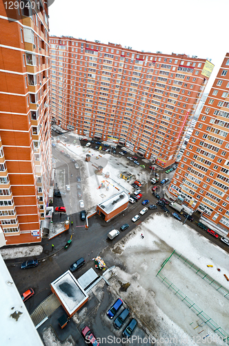 Image of yard in an apartment block