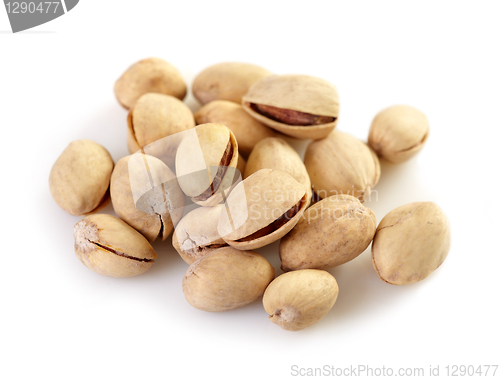 Image of pistachios isolated on white background