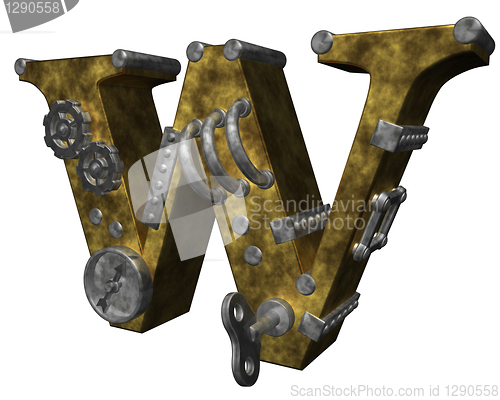 Image of steampunk letter w