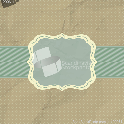 Image of Polka dot design, brown vintage frame. EPS 8