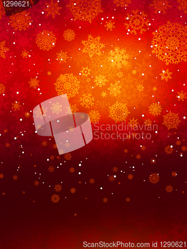 Image of Christmas background with snowflakes. EPS 8