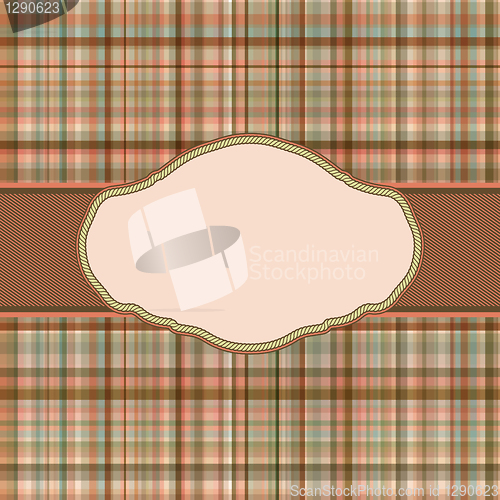 Image of Wallace tartan vintage card background. EPS 8