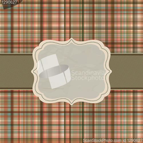 Image of Wallace tartan vintage card background. EPS 8