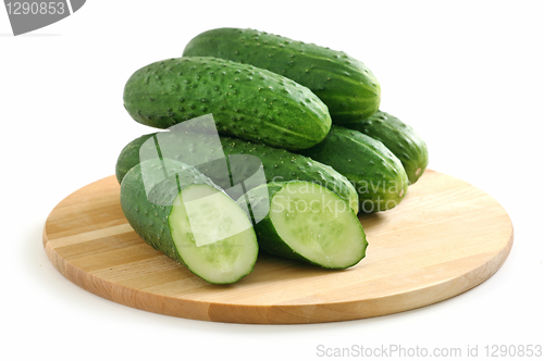 Image of fresh green cucumbers