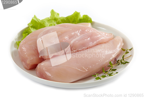 Image of fresh raw chicken fillets