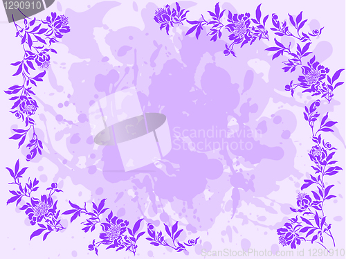 Image of lilac floral frame