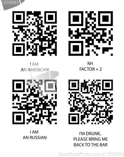 Image of Qr and bbm code. Vector set