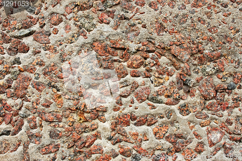 Image of Granite stones in concrete 