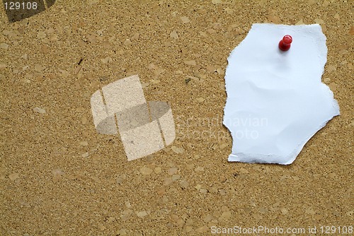 Image of Cork message board with paper