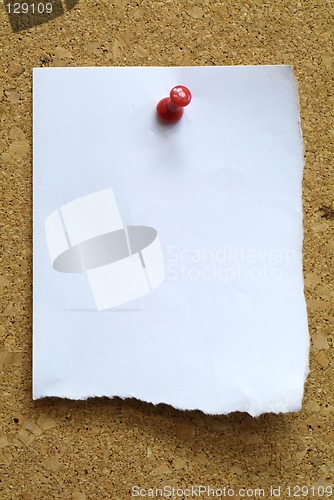 Image of Paper note on cork plate