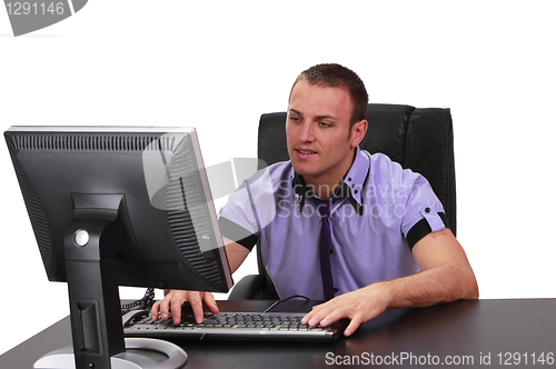 Image of Working on a computer