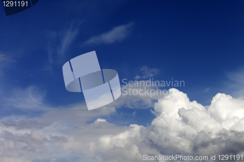 Image of Blue sky with clouds