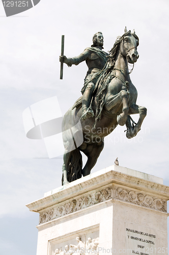 Image of statue Philip IV Madrid Spain
