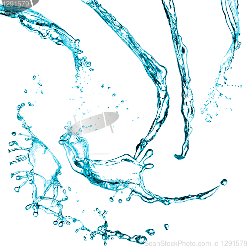 Image of Blue color water splash 