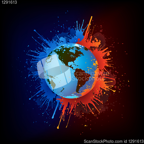 Image of Globe in Paint