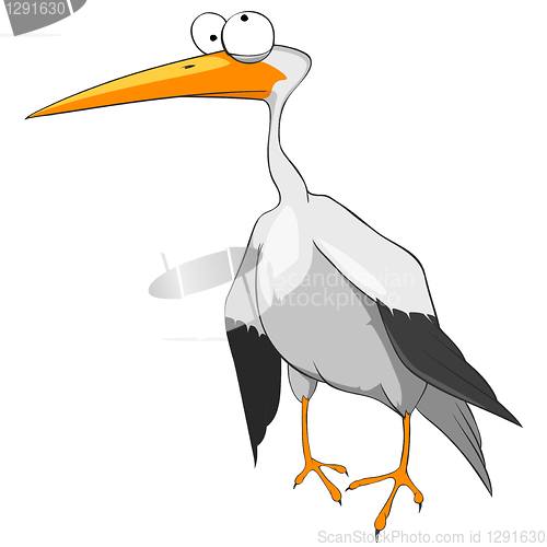 Image of Cartoon Character Funny Stork