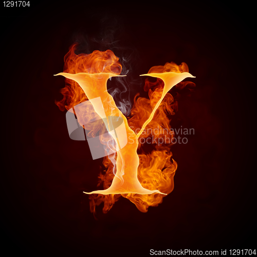 Image of Fire Swirl Letter Y