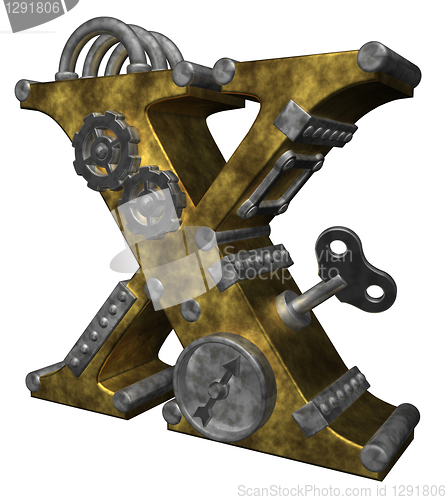 Image of steampunk letter x