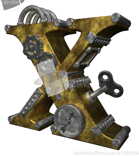 Image of steampunk letter x