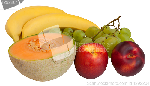 Image of Fresh Fruits on White Background