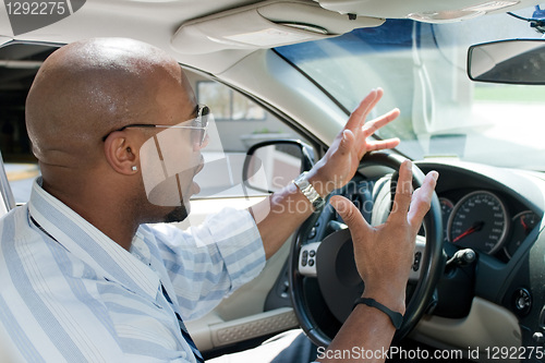 Image of Angry Man Experiencing Road Rage