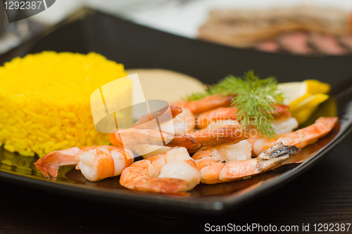 Image of Rice and shrimps - gourmet food