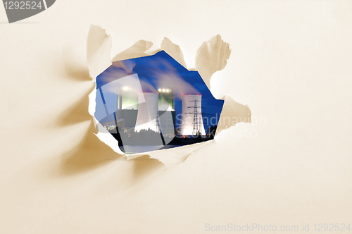 Image of hole in paper and industry