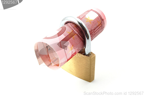 Image of Padlock with money