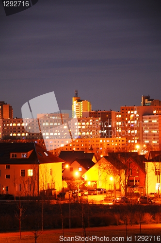 Image of city and sky at night