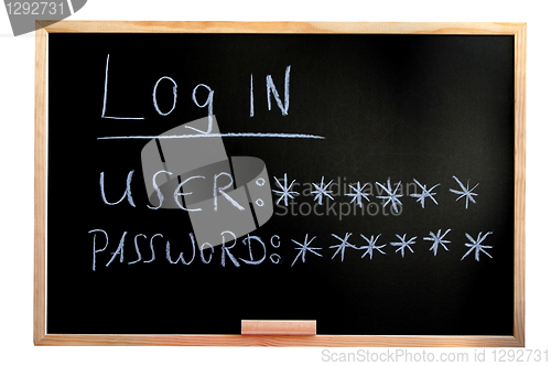 Image of blackboard and internet