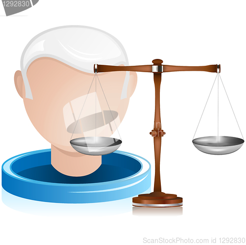 Image of Senior Judge with Justice Balance