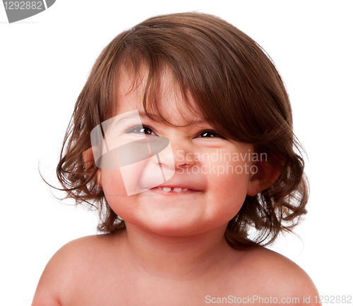 Image of Funny happy baby toddler face