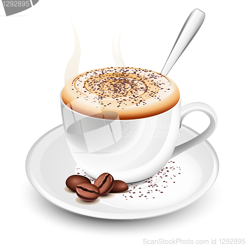 Image of Cup of hot cappuccino