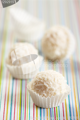 Image of white chocolate truffles