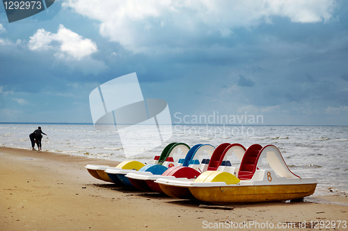 Image of beach before raining