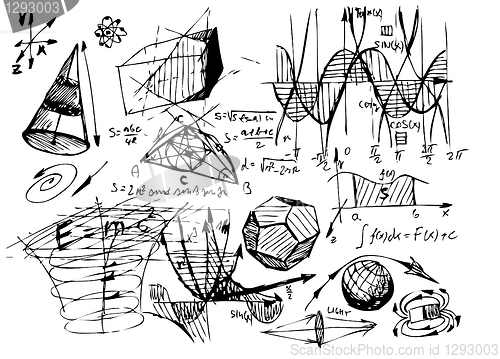 Image of hand drawn math symbols 