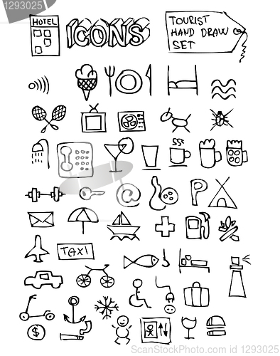 Image of hand drawn hotel symbols