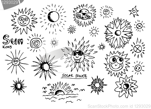 Image of hand drawn suns 