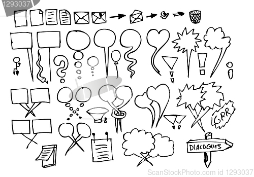 Image of hand drawn dialog icons